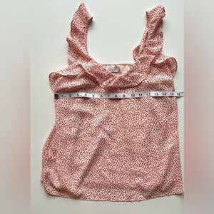 Lush flowy ruffle tank with red hearts small